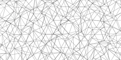 Obraz premium Abstract of simple gray line triangle pattern geometric background. Seamless geometric polygonal repeatable pattern swatch background, Trendy design vector background for web backdrop orpaper print.