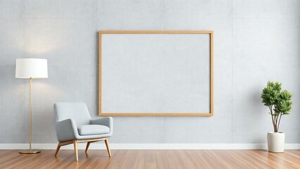 Modern living room interior design mockup