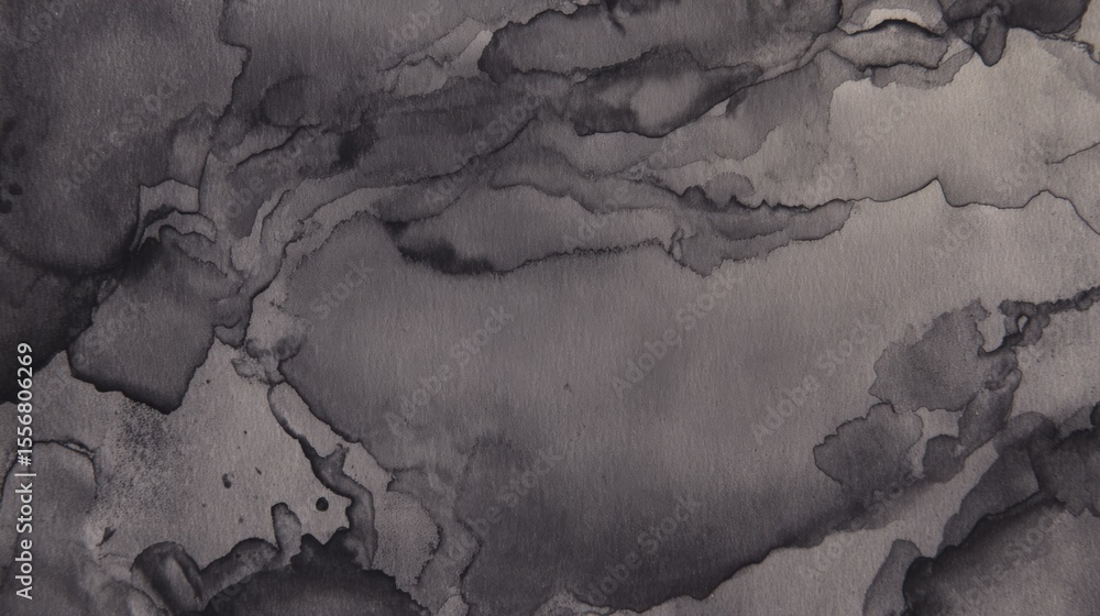 Aufkleber abstract monochromatic composition of fluid-like shapes with dark and light gray tones, resembling i