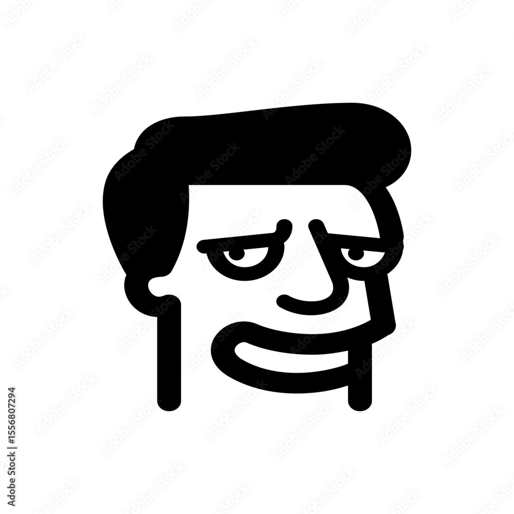 Fototapete two black quotation marks facing right with a simple and bold design on a white background space her