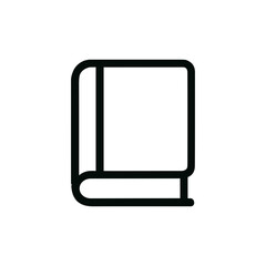 Simple Line Art Book Icon Open Education Knowledge Design