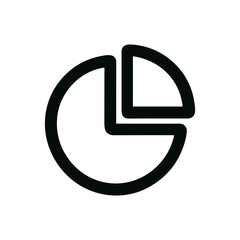 Simple Line Style Diagram Pie Chart Circle Business Data Icon