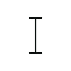 Simple Line Style Capital Letter I Character Alphabet Element