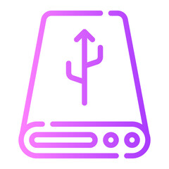 hard drive gradient icon
