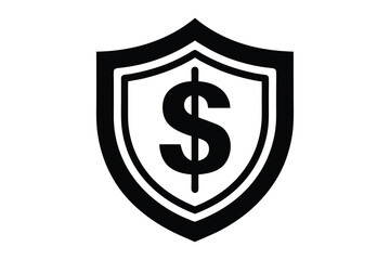 silhouette of shield with sword 