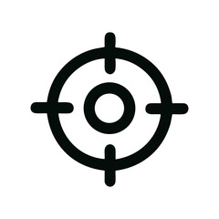 Fototapeta premium Outline Rounded Target Mark Thin Line Simple Sign Symbol Icon