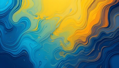 Vector Abstract Background in Blue and Yellow – Modern Design with Bold Color Contrast