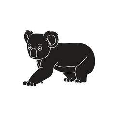 koala silhoutte vector art design