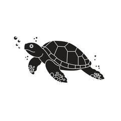 turtle silhoutte vector art design