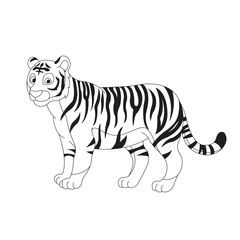 tiger silhoutte vector art design