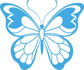 blue butterfly isolated on white