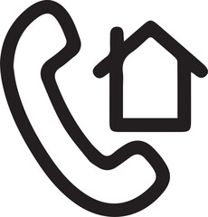 Sleek Home Phone Icon Emphasizing Communication and Real Estate Solutions for Modern Marketing and Branding Initiatives to Enhance Engagement