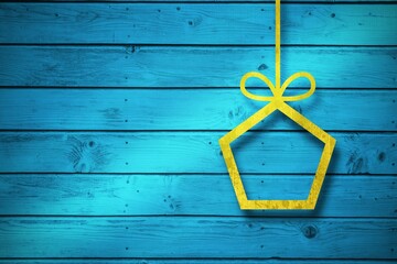 Obraz premium Christmas decorations over wood