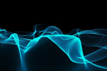 Abstract glowing black background