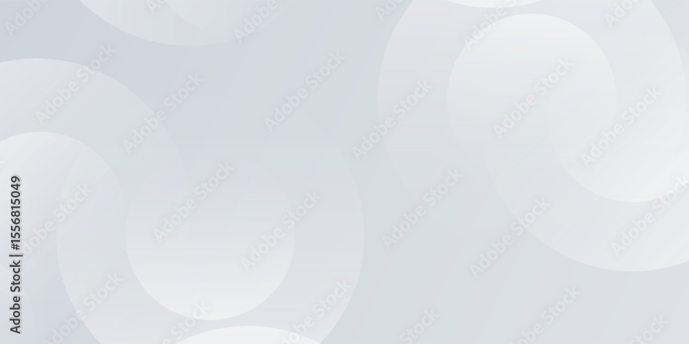 Wall mural minimal abstract background with layered white and gray circles, soft gradient design, perfect for m