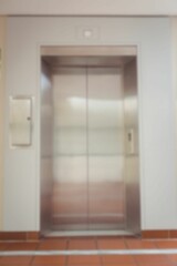 Close-up of closed elevator