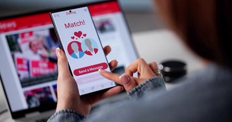 Female Journalist Swipes Through Online Dating Network