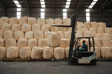 Aluminum bauxite mining site and plant