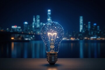 light bulb with a circuit board inside of it