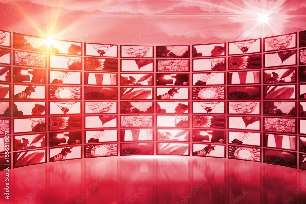 Poster digital image of computer screens