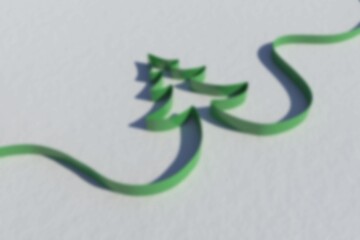 Blurry ribbon in shape of christmas tree