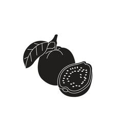guava silhoutte vector art design illustration
