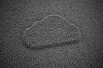 Computer graphic image of gray cloud