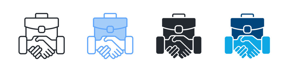 Fototapeta premium Hire Icon Set Multiple Style. Designed In Outline, Blue, Glyph, Dual Tone