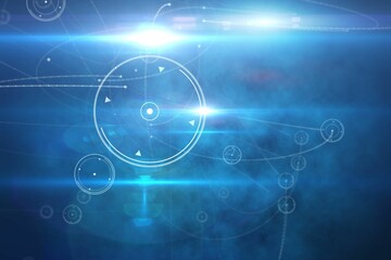 Lines over glowing background