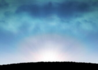 Tranquil view of silhouette field
