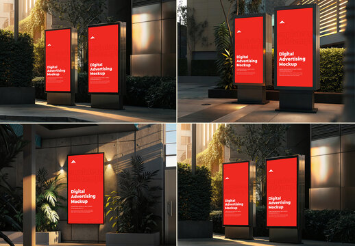 Digital Screen Advertising Mockup