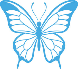 blue butterfly vector