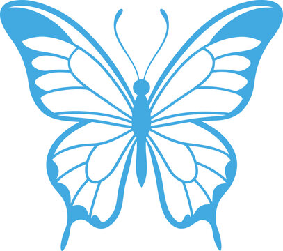 blue butterfly vector