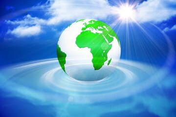 Digitally generated green earth graphic