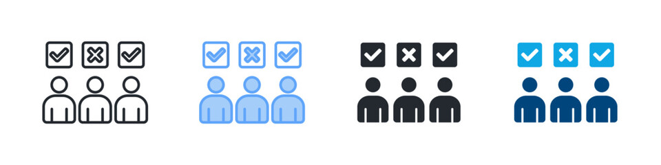 Obraz premium Selection Icon Set Multiple Style. Designed In Outline, Blue, Glyph, Dual Tone