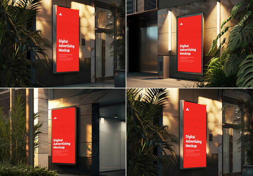 Digital Screen Advertising Mockup
