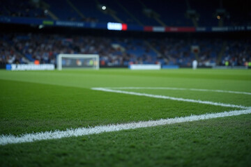 soccer field with a goal in the middle of it