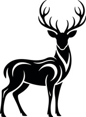 Graceful Tribal Deer Silhouette