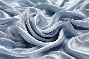 Obraz premium Light blue fabric draped in soft folds