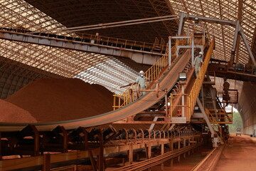 Aluminum bauxite mining site and plant