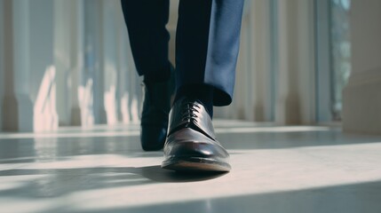Businessman in formal shoes at corporate office professional scene