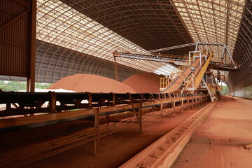 Aluminum bauxite mining site and plant
