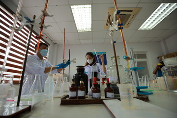 Aluminum bauxite mining site and plant