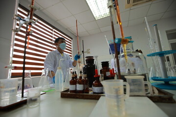 Aluminum bauxite mining site and plant