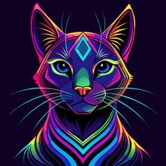 vector illustration of a cat