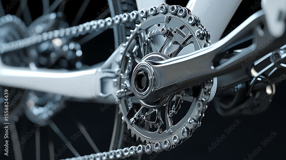 Poster a close up of gears with a blue and purple hue. the gears are all different sizes and are all connec