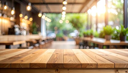 Wooden cafe table top