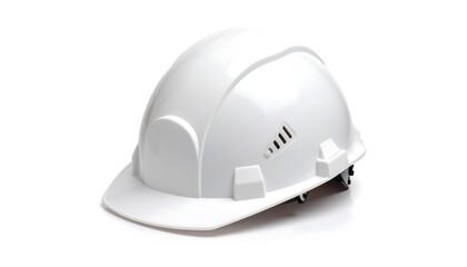 Fototapeta premium White safety helmet on white background