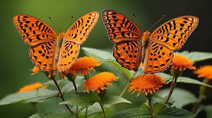 Capturing the beauty of insects  bees and butterflies on vibrant blossoms in nature photography