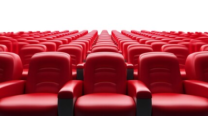 Fototapeta premium Empty Red Cinema Seats. (1)